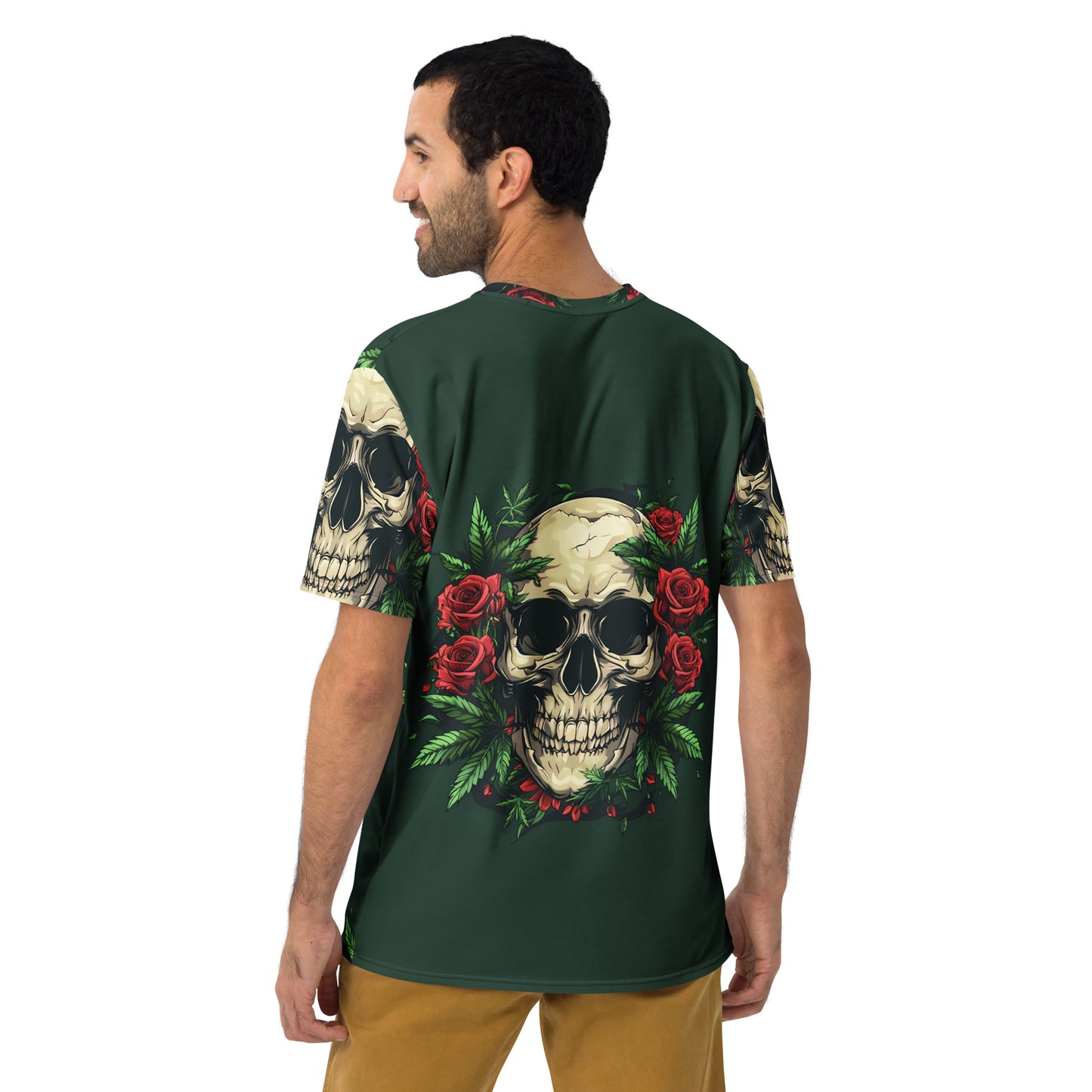"Skull with Weed and Roses" t-shirt