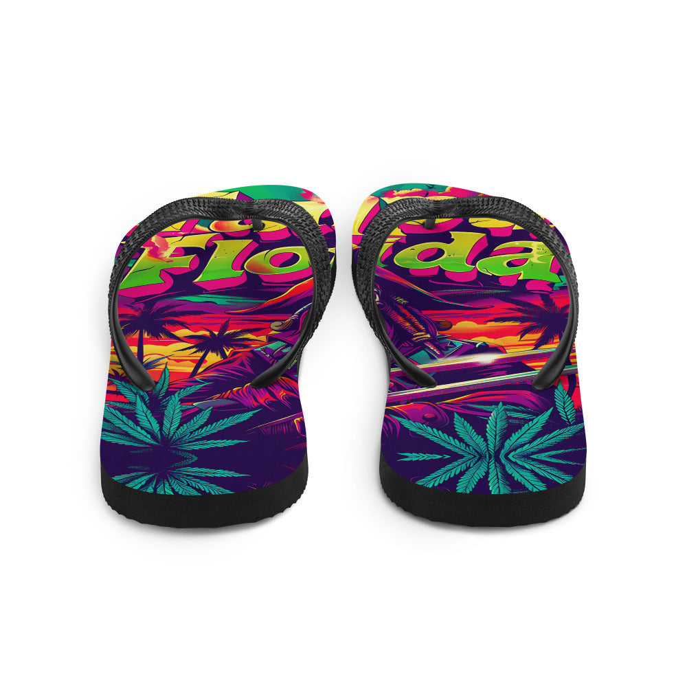 "Tampa Florida" Weed Flip-Flops