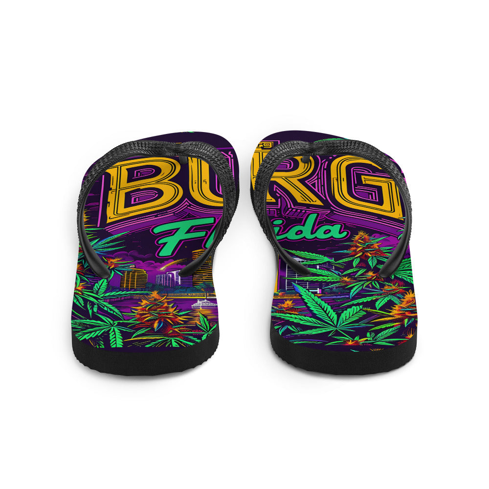 "The Burg Florida" Weed Flip-Flops