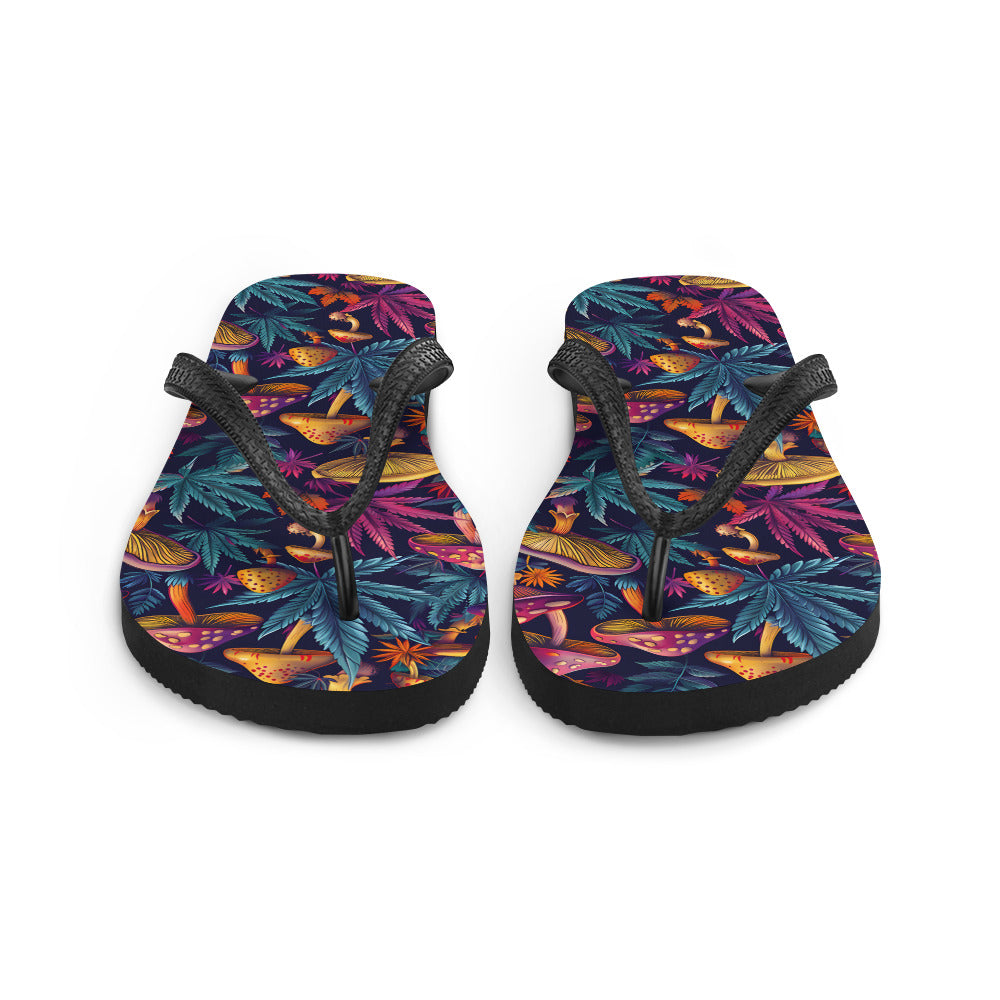 "Weed and Shrooms" Flip-Flops