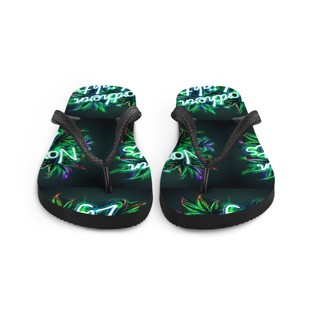 "Northern Lights" Weed Flip-Flops