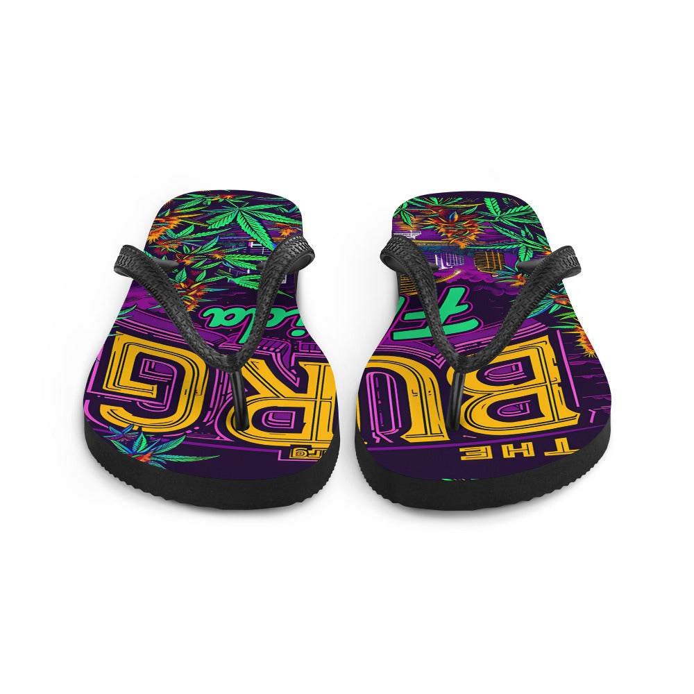 "The Burg Florida" Weed Flip-Flops