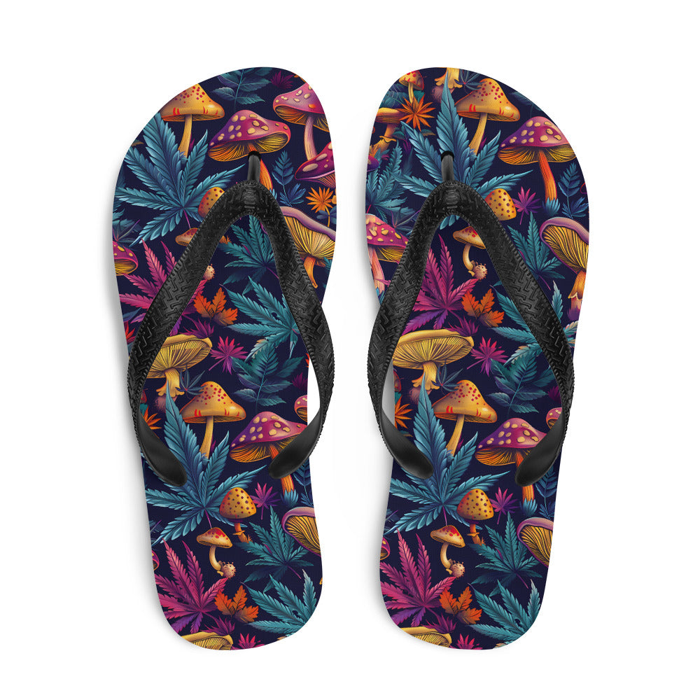 "Weed and Shrooms" Flip-Flops