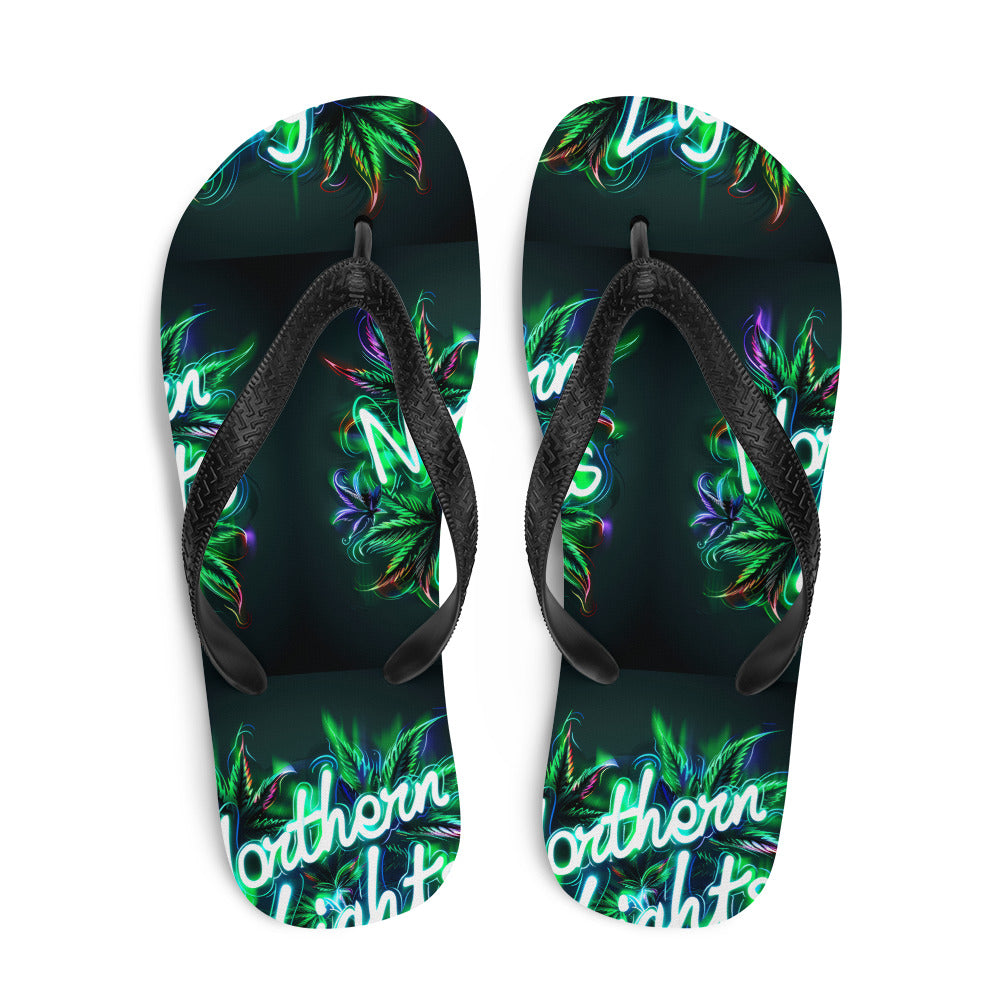"Northern Lights" Weed Flip-Flops
