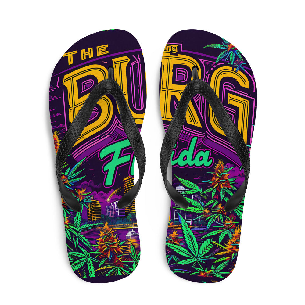 "The Burg Florida" Weed Flip-Flops