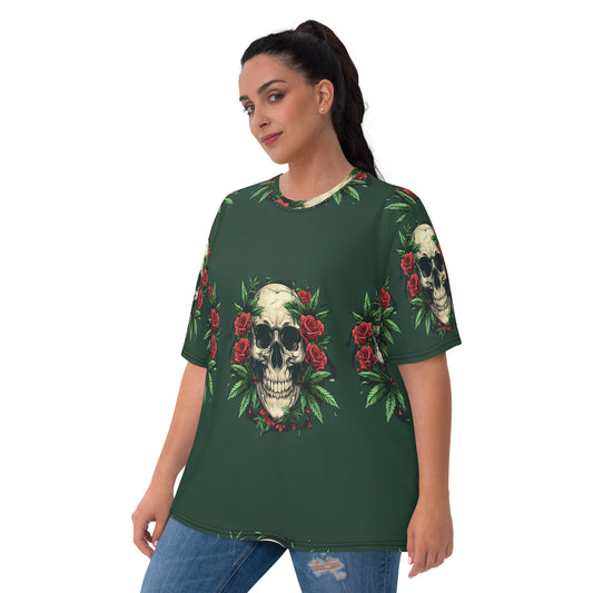 "Skull with Weed and Roses" T-shirt